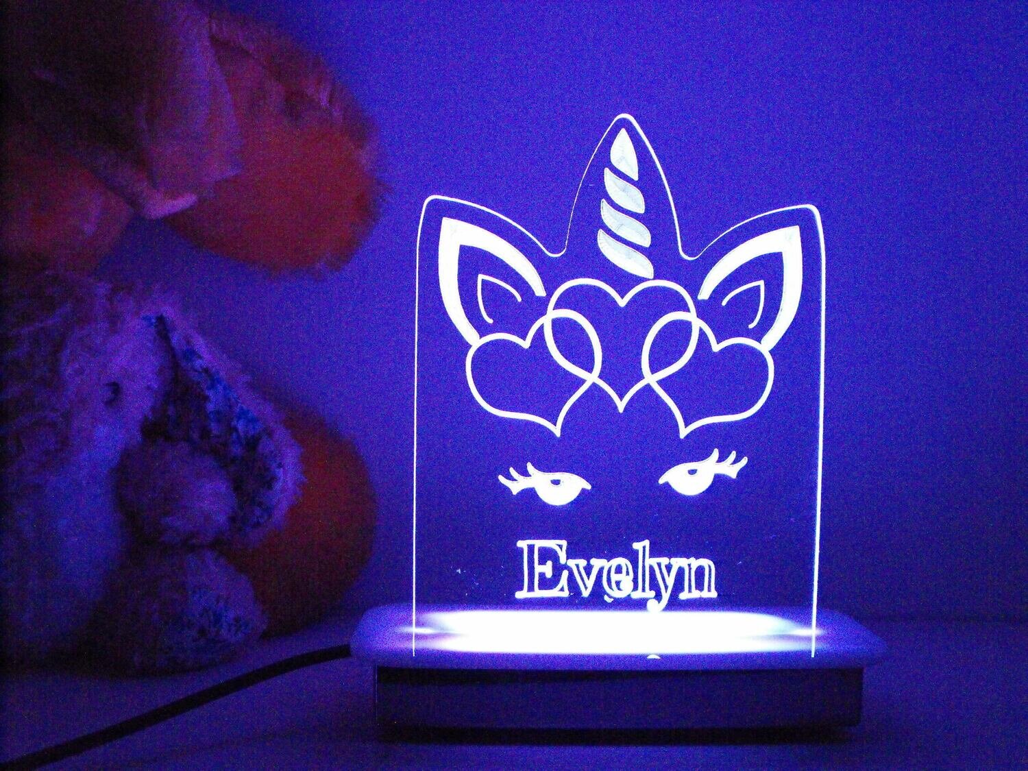 Heart Unicorn Night Light