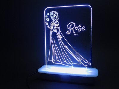 Ellas from Frozen in a Beautiful Evening Gown Night Light