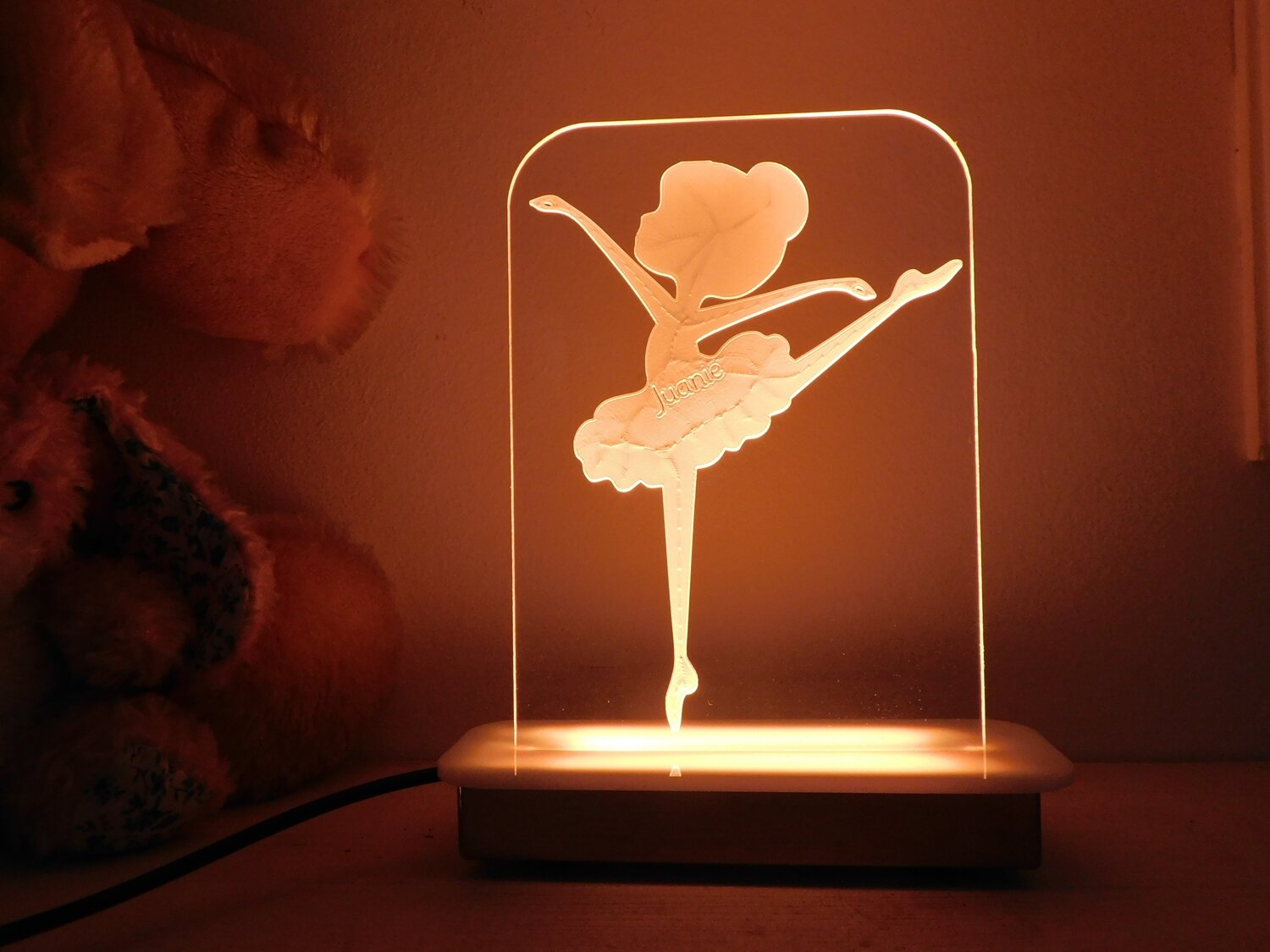 Girl Ballerina Silhouette Night Light