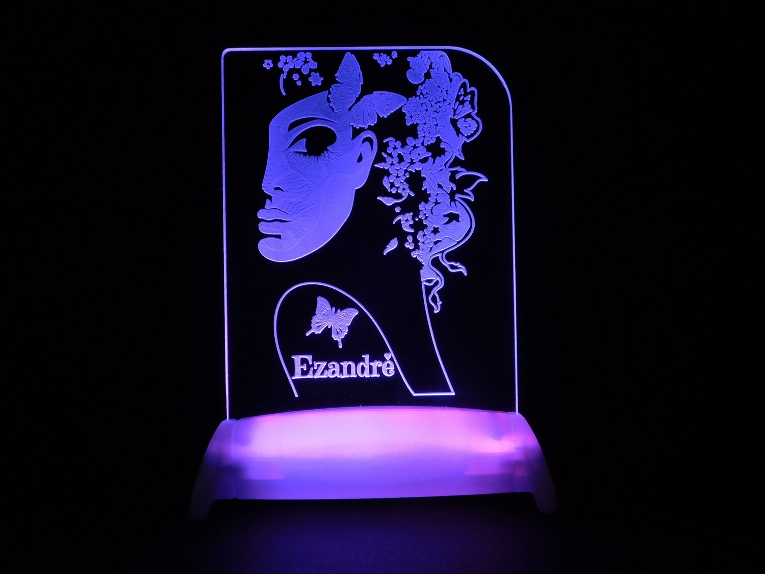 Beautiful Butterfly Woman Night Light
