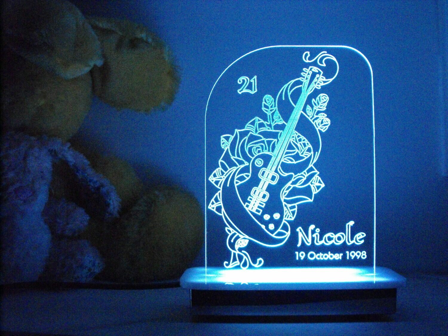 Guitar 21st Key Night Light