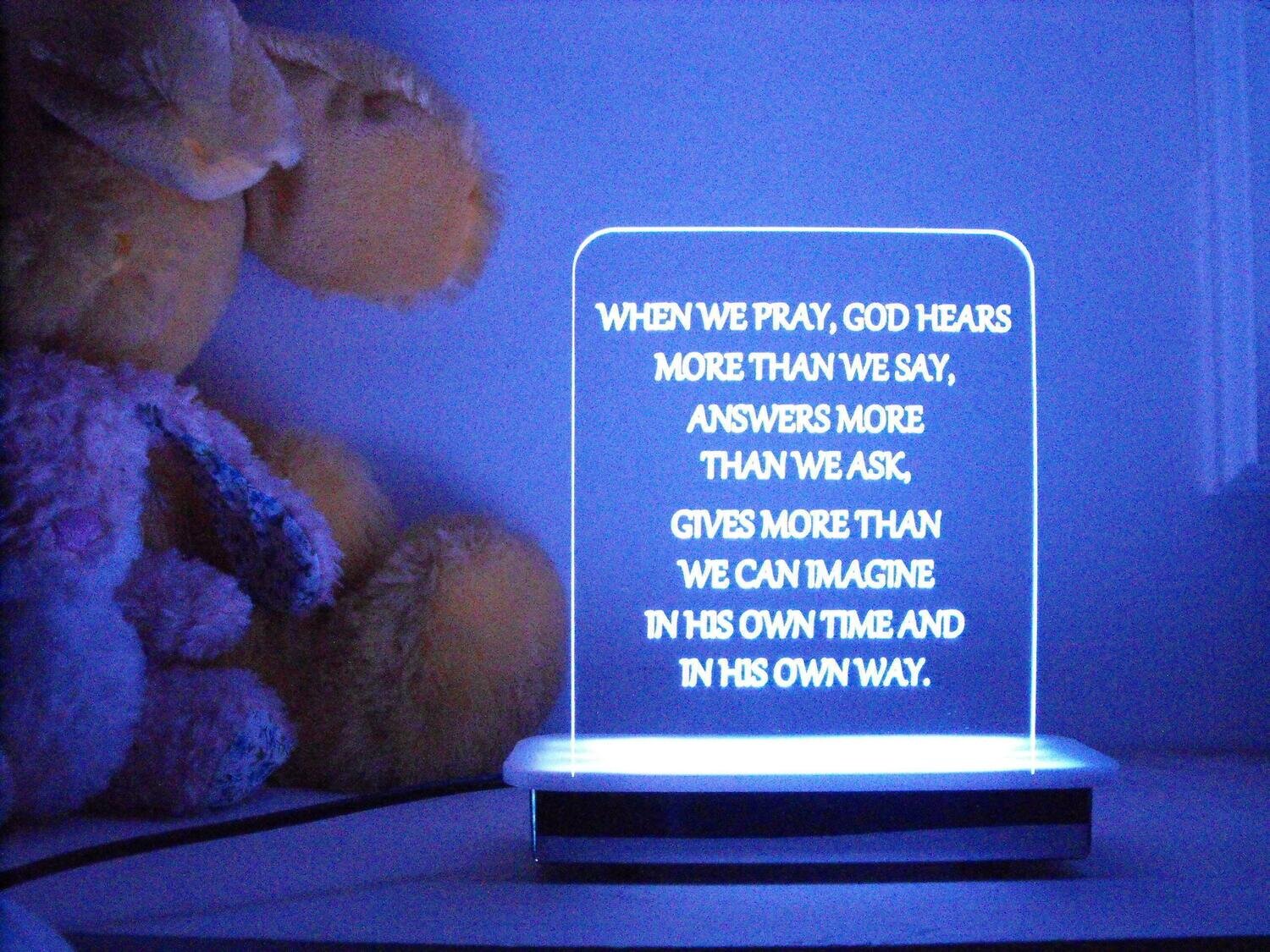When We Pray, God Hears Night Light