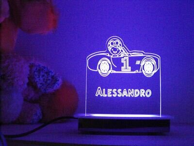 1st Birthday Race Car Driver Night Light