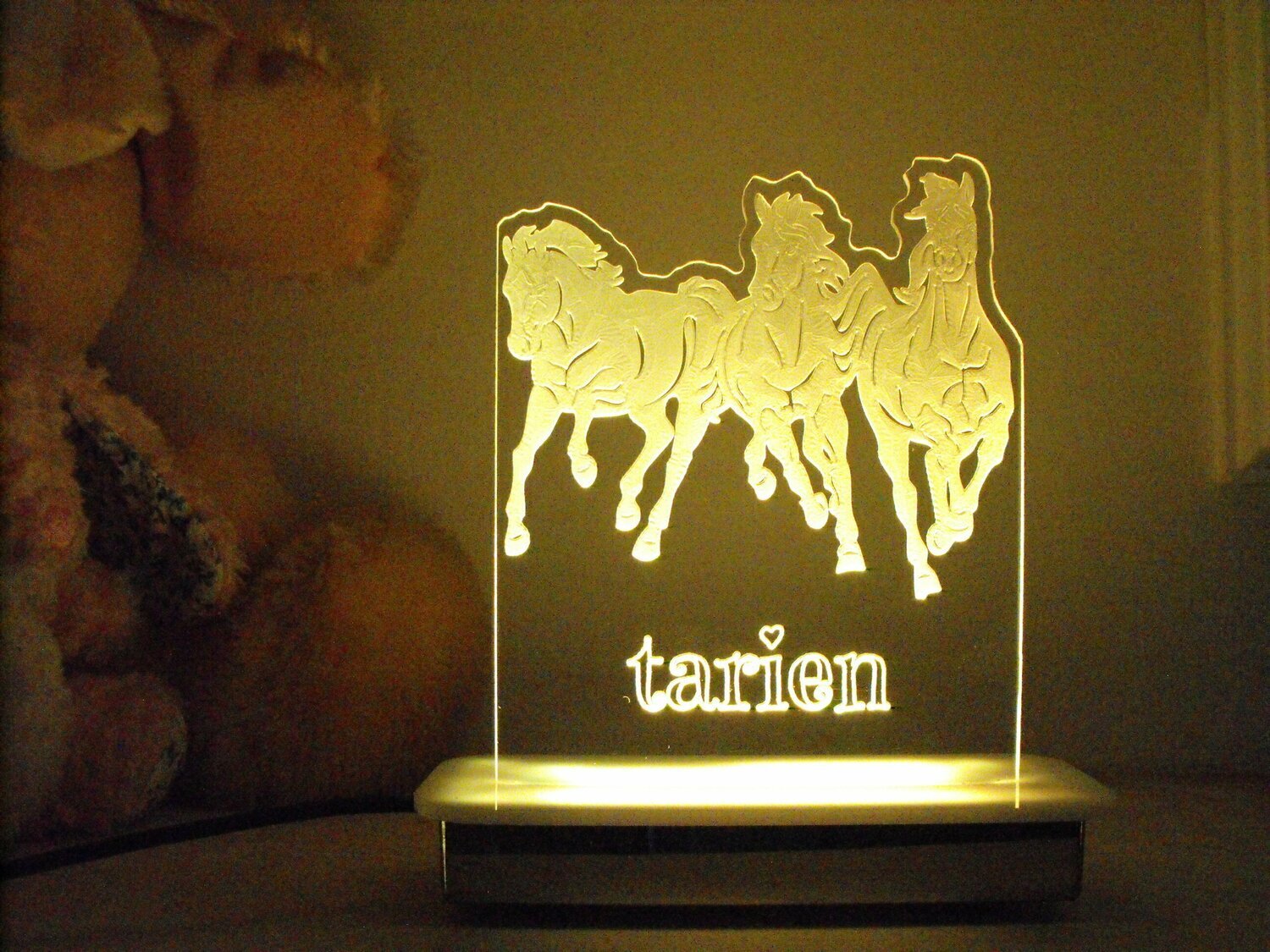 3 Galloping Horses Night Light