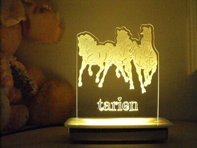 3 Galloping Horses Night Light