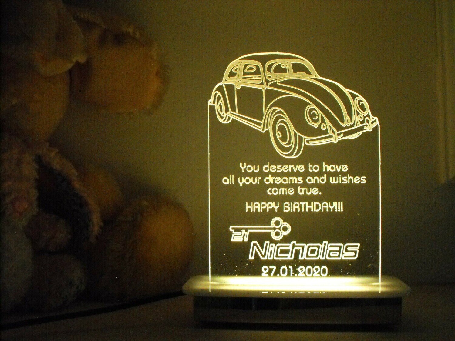 VW Beetle 21st Key Night Light