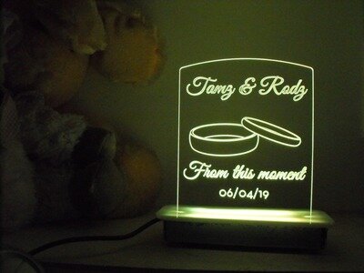 Wedding Anniversary Night Light