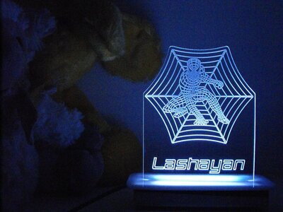 Spiderman on a Web Night Light