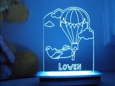 Hotair Balloon and Plane Night Light