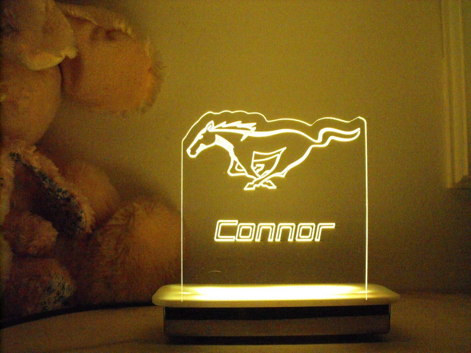 Mustang Car Logo Night Light