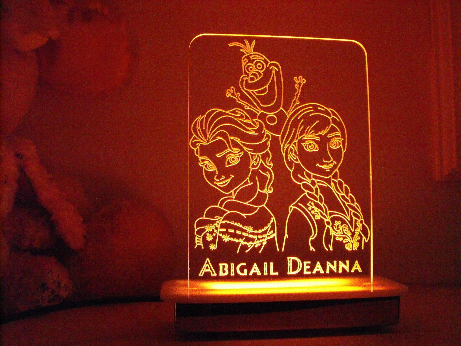 Frozen Elsa, Anna and Olaf Night Light