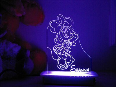 Smiling Minnie Mouse Night Light