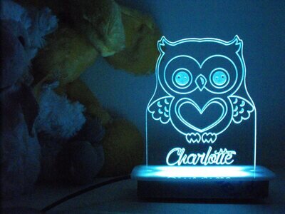 Heart Owl Night Light