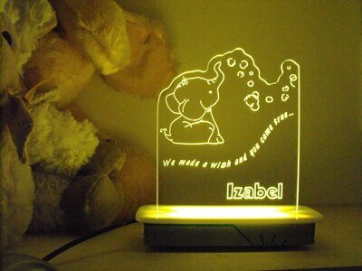 Elephant with Bubbles Night Light