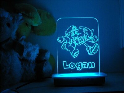 Super Mario and Sonic the Hedgehog Night Light