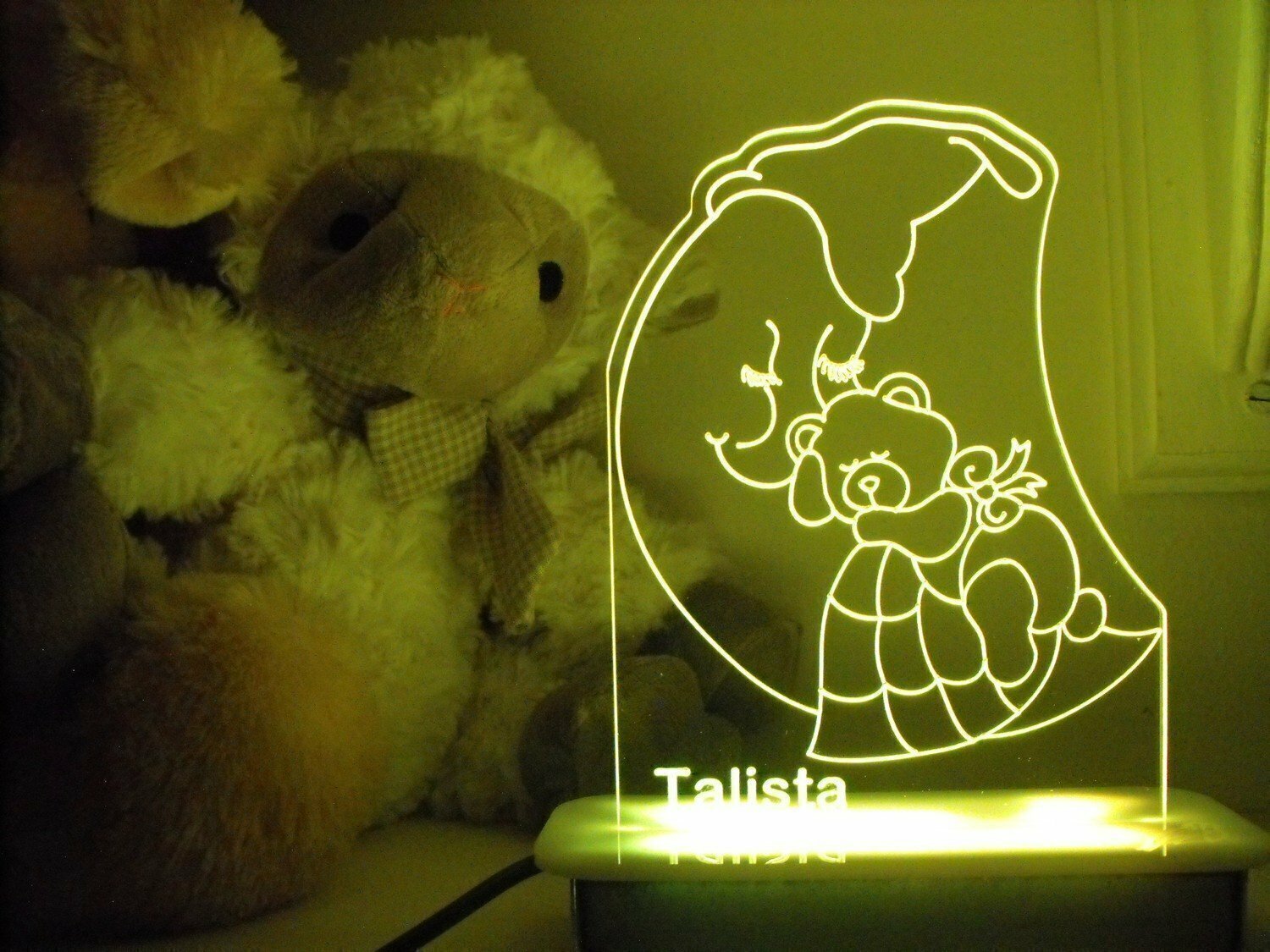 Teddy on the Moon Night Light