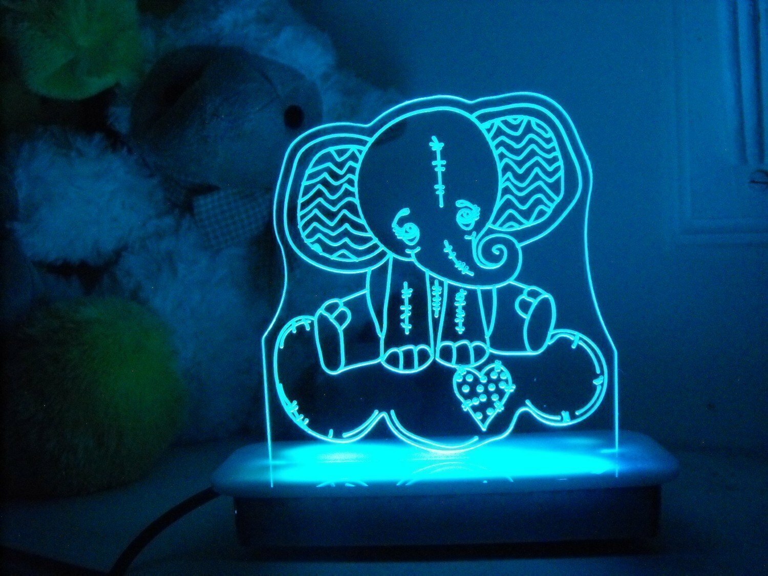 Elephant Pete on a Cloud Night Light