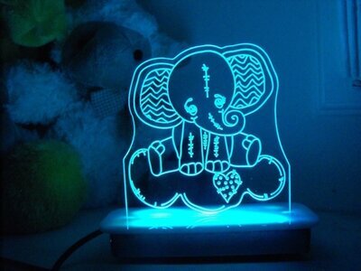 Elephant Pete on a Cloud Night Light