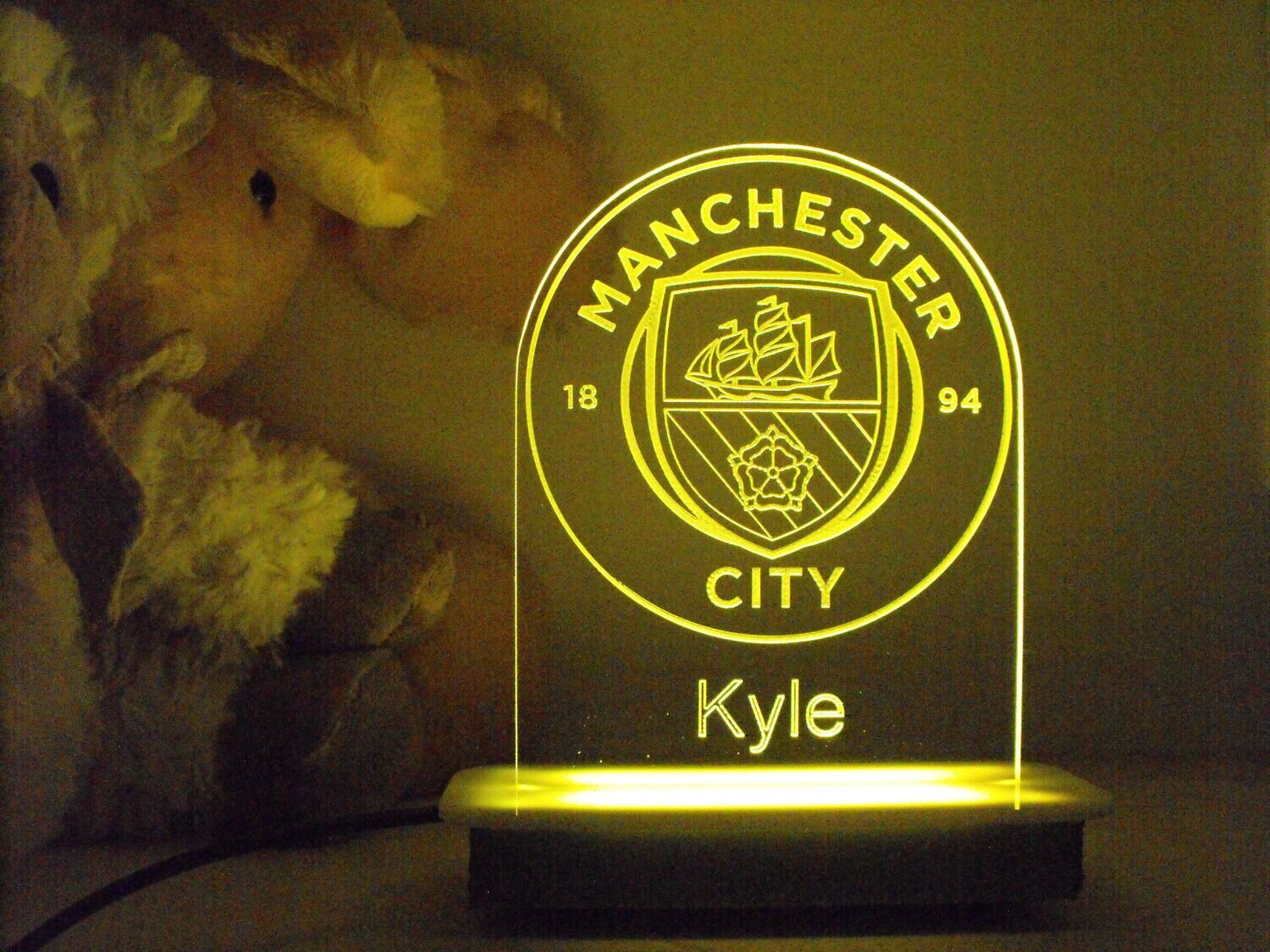 Manchester City Soccer Team Night Light