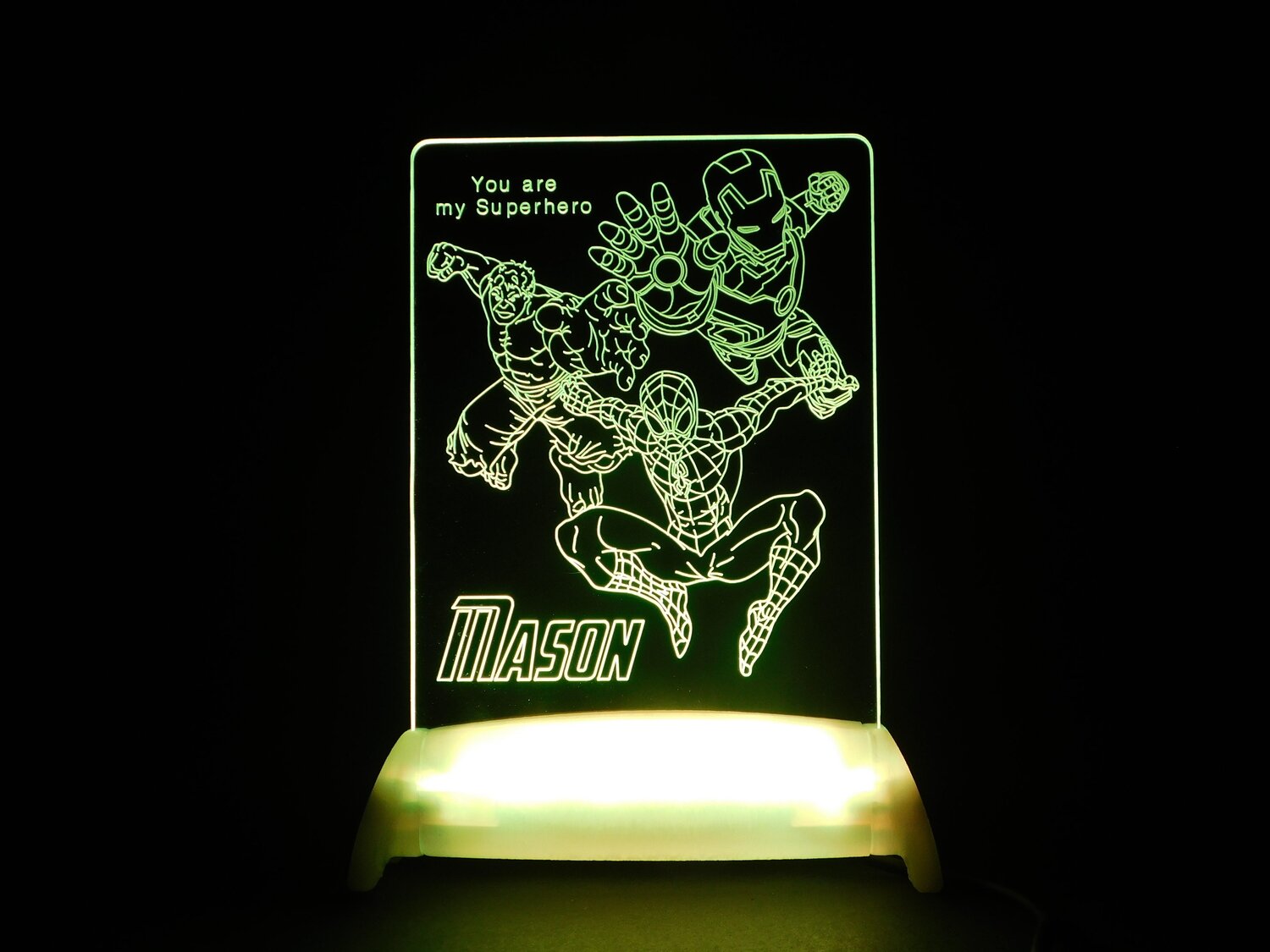 Avengers Ironman, Hulk and Spiderman Night Light
