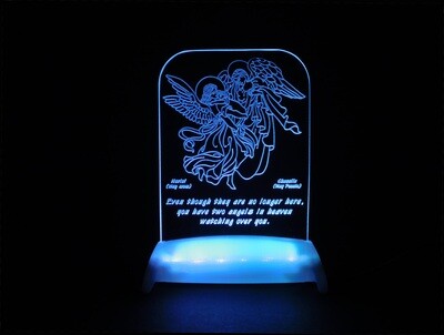 Two Guardian Angels Night Light