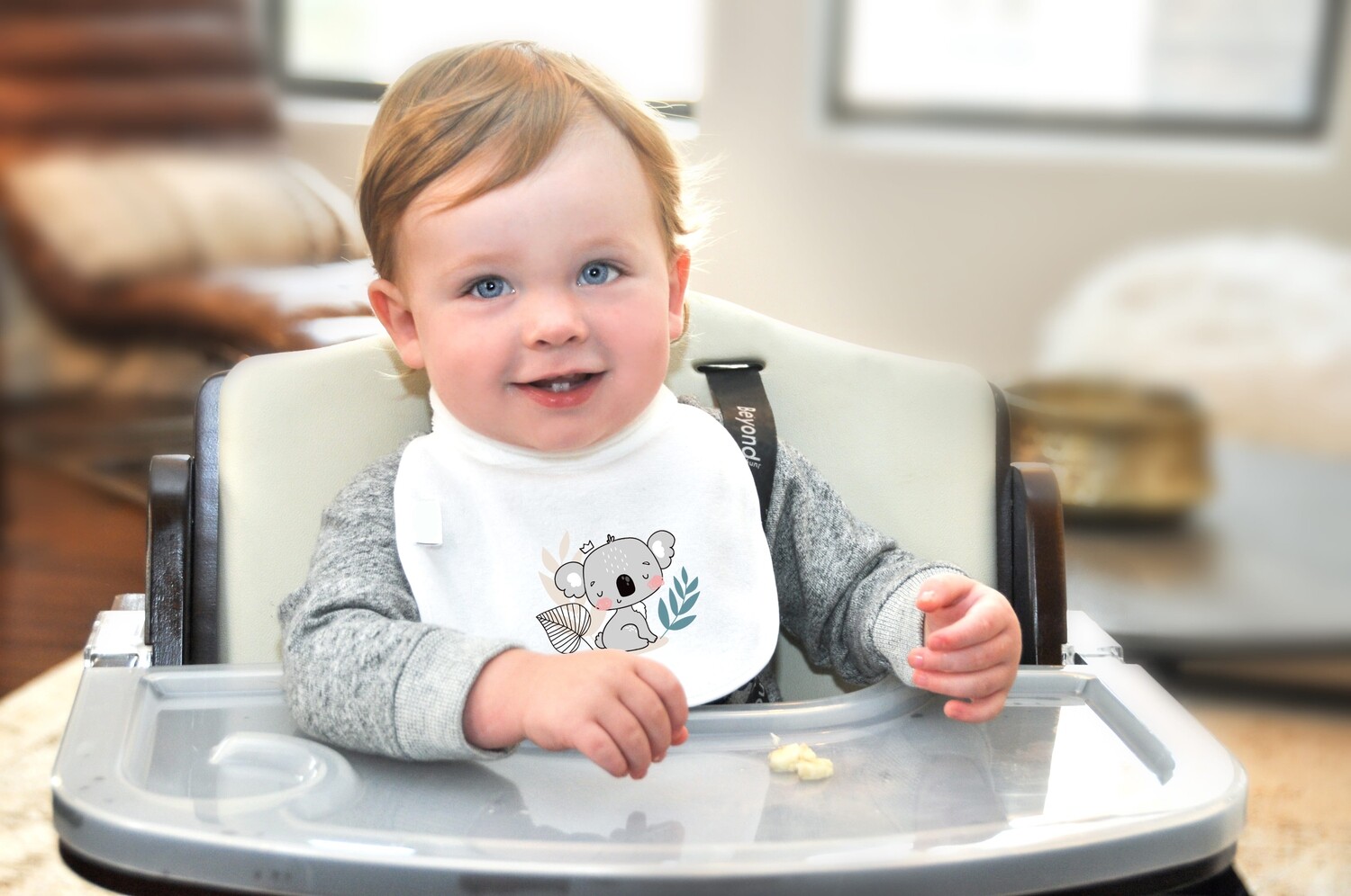 Cotton New Born Baby Bib with a colourful Koala
