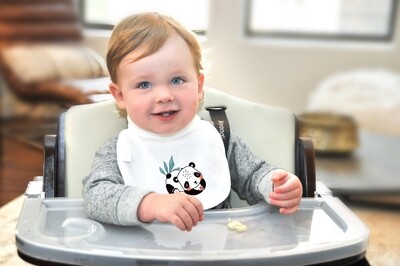 Cotton New Born Baby Bib with a colourful Panda