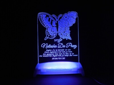 Floral Butterfly 21st Key Night Light