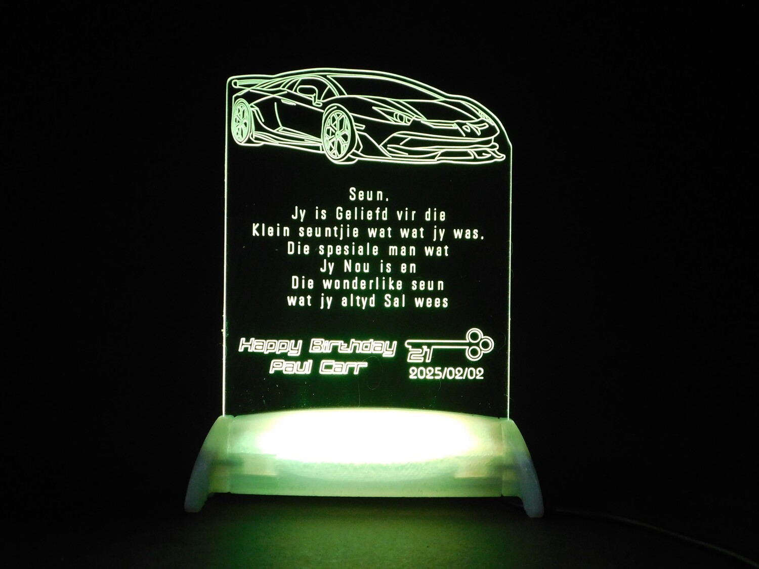 Lamborghini Concept 21st Key Night Light