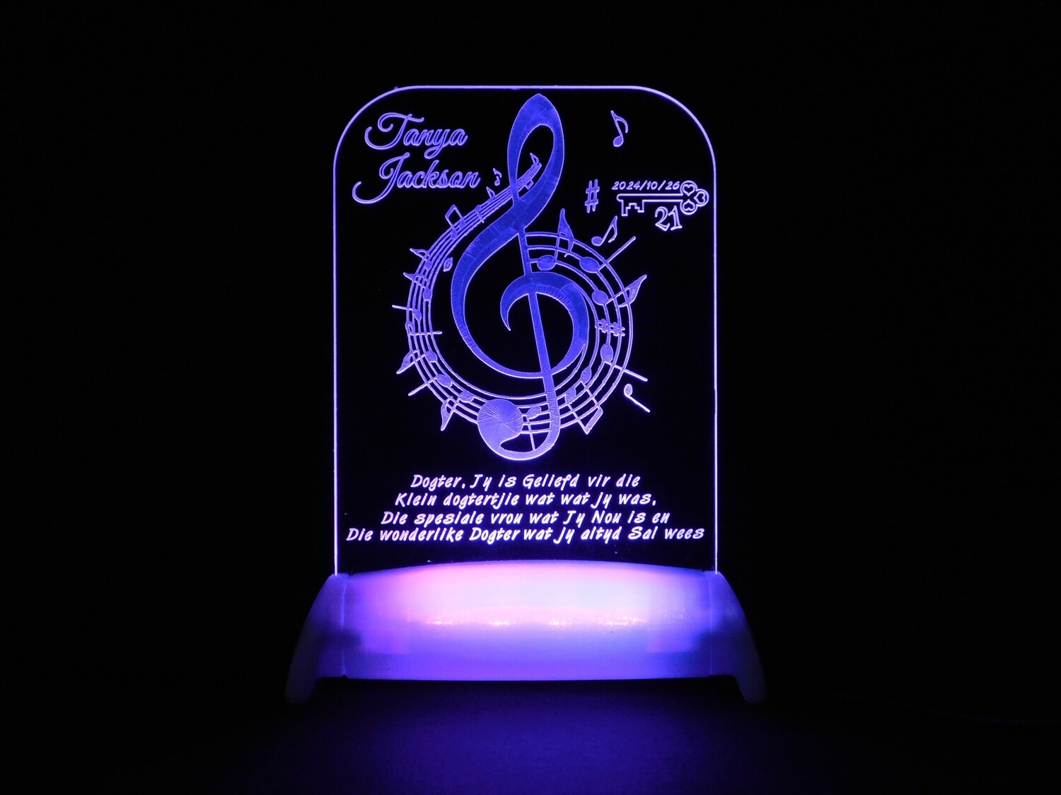 Music Note 21st Key Night Light