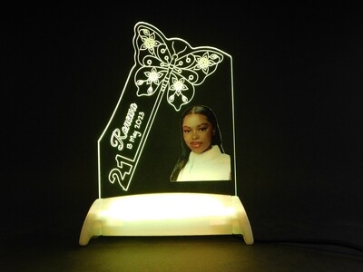 Full Colour Butterfly 21st Key Night Light