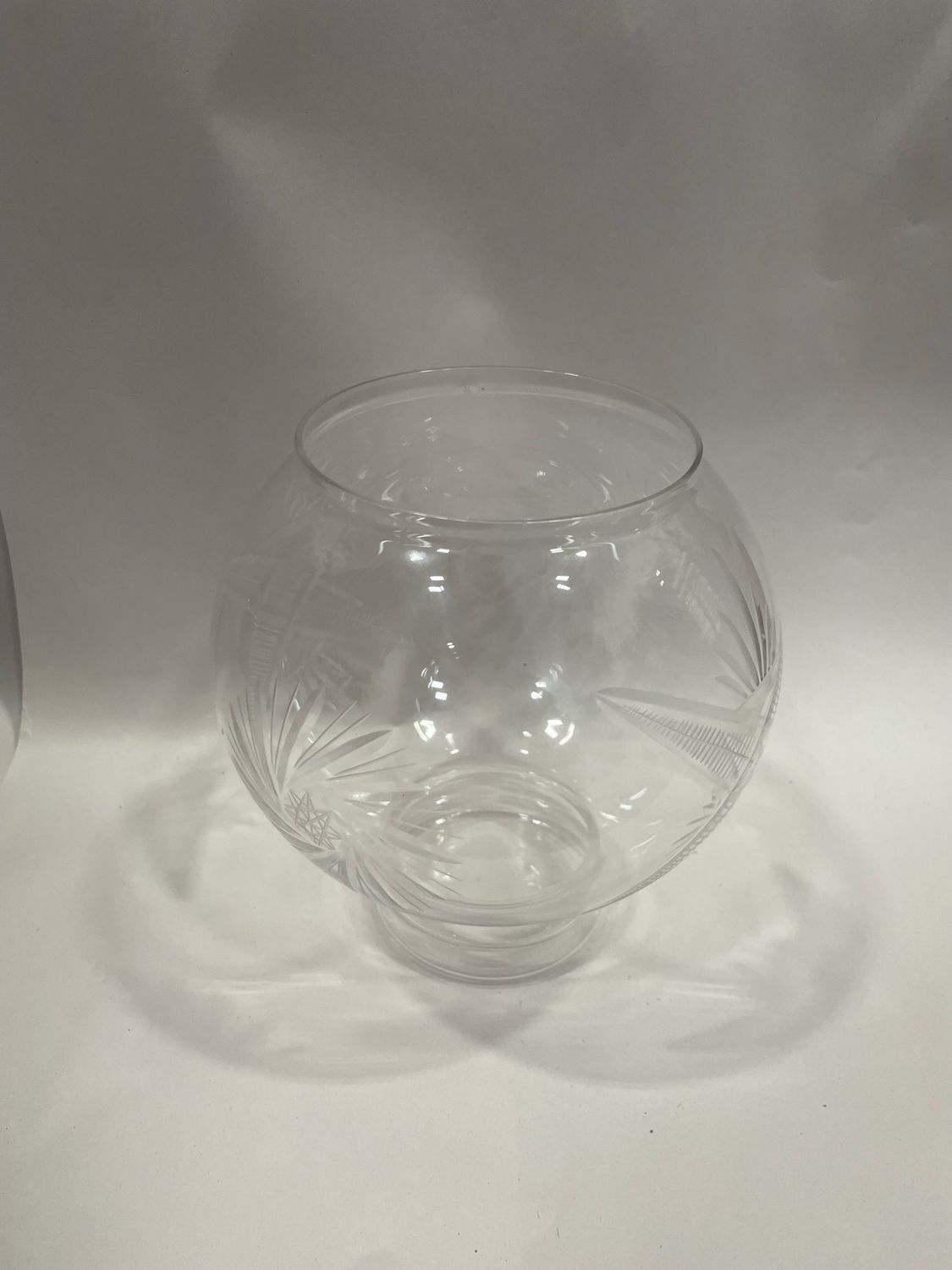 Vintage Etched Glass Bowl