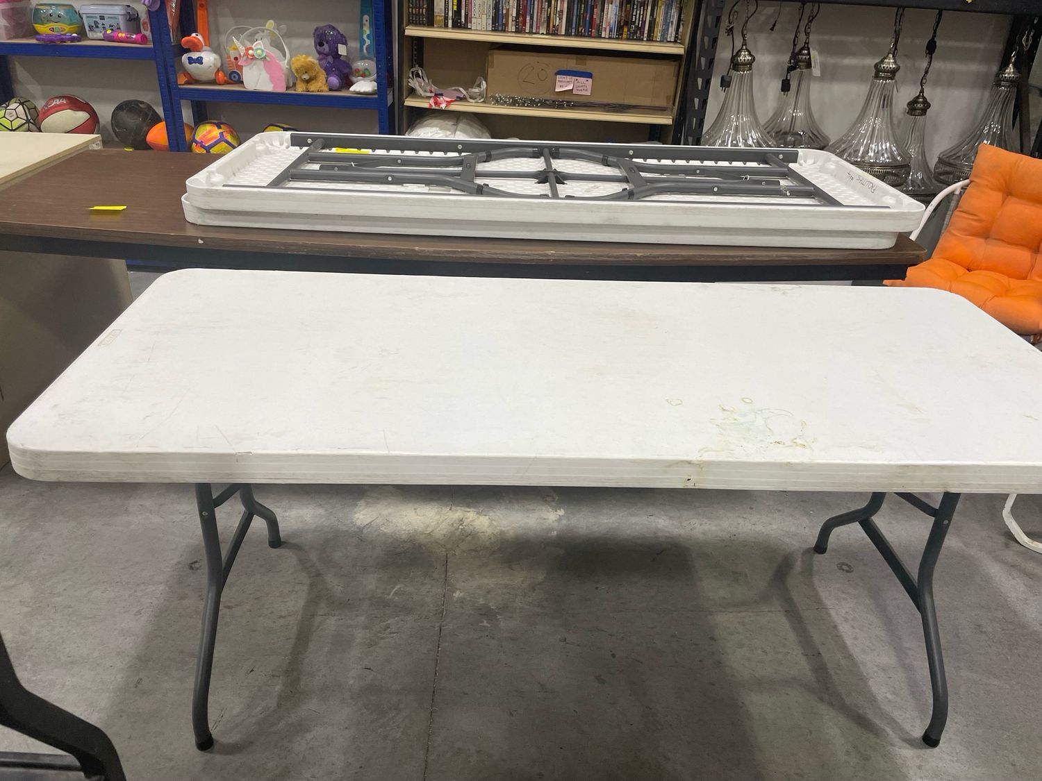6ft White Lifetime Folding Table