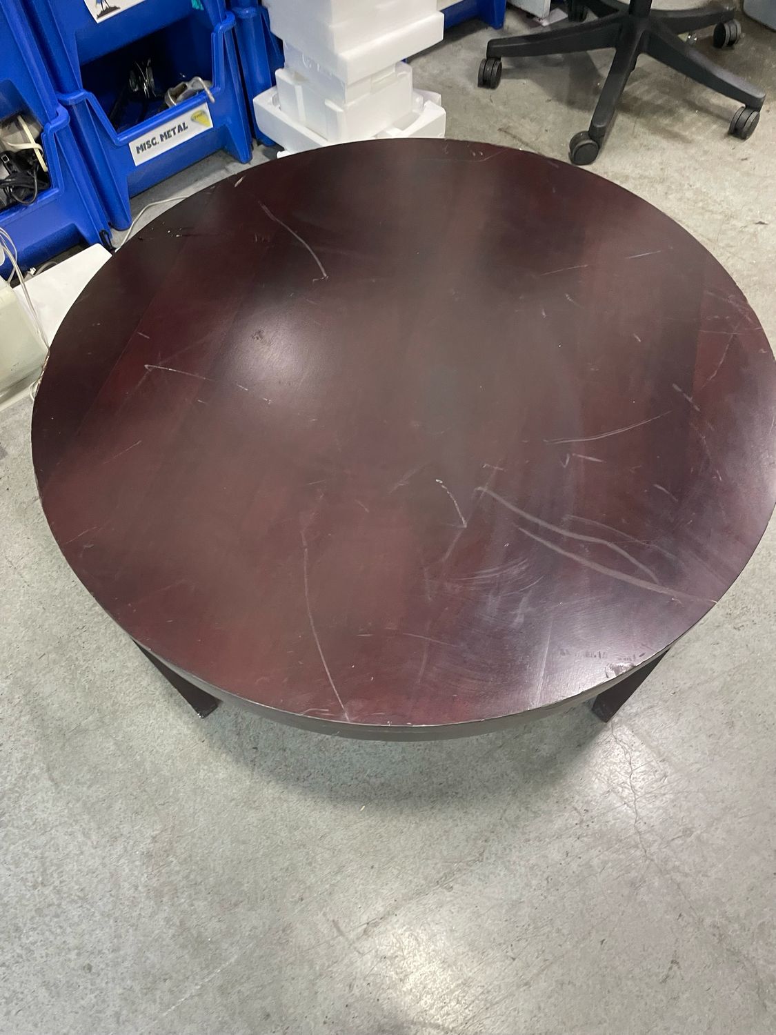 Round Brown Table