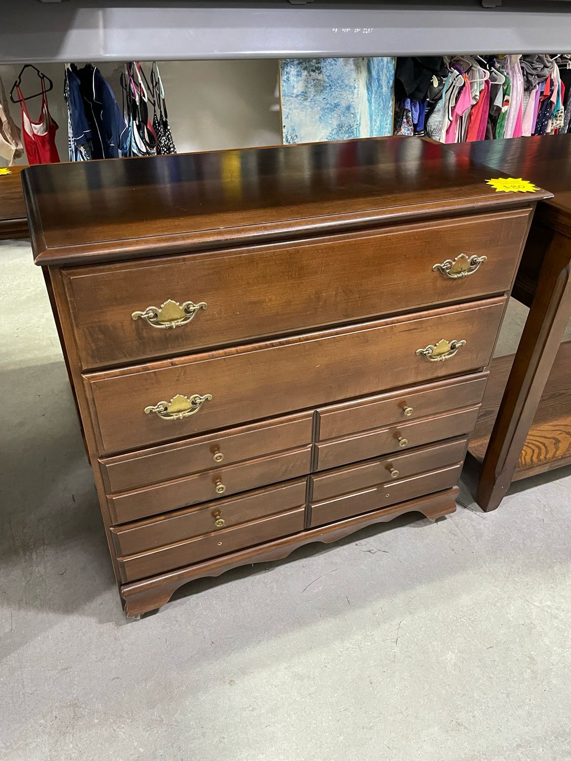 Solid Wood Dresser on Wheels