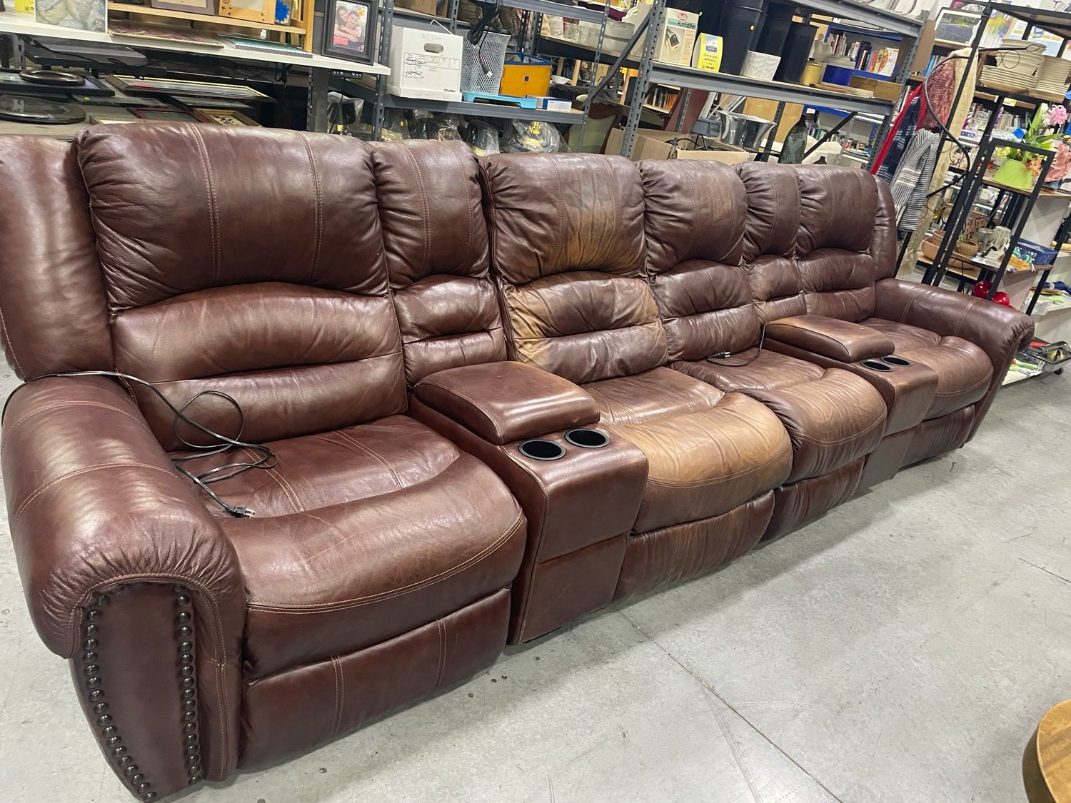 Brown Leather Recliner