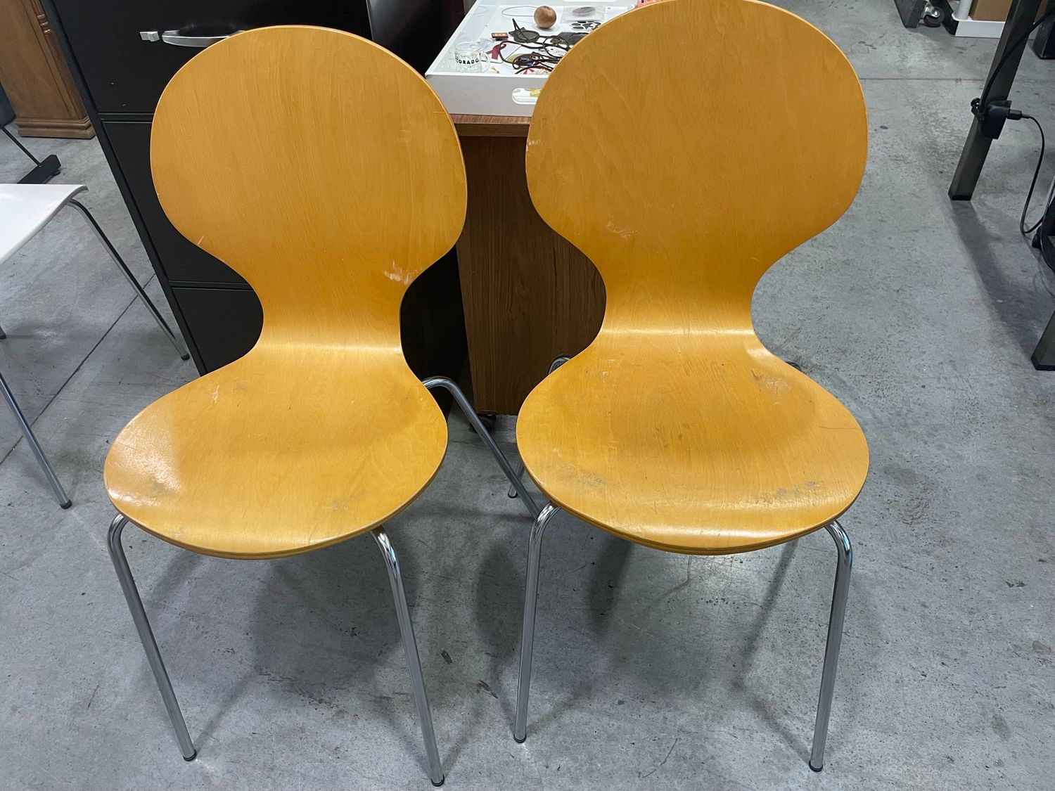 Wooden Beige Chair Set
