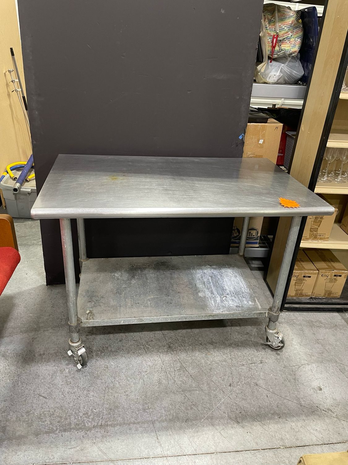Stainless Steel Table on Wheels