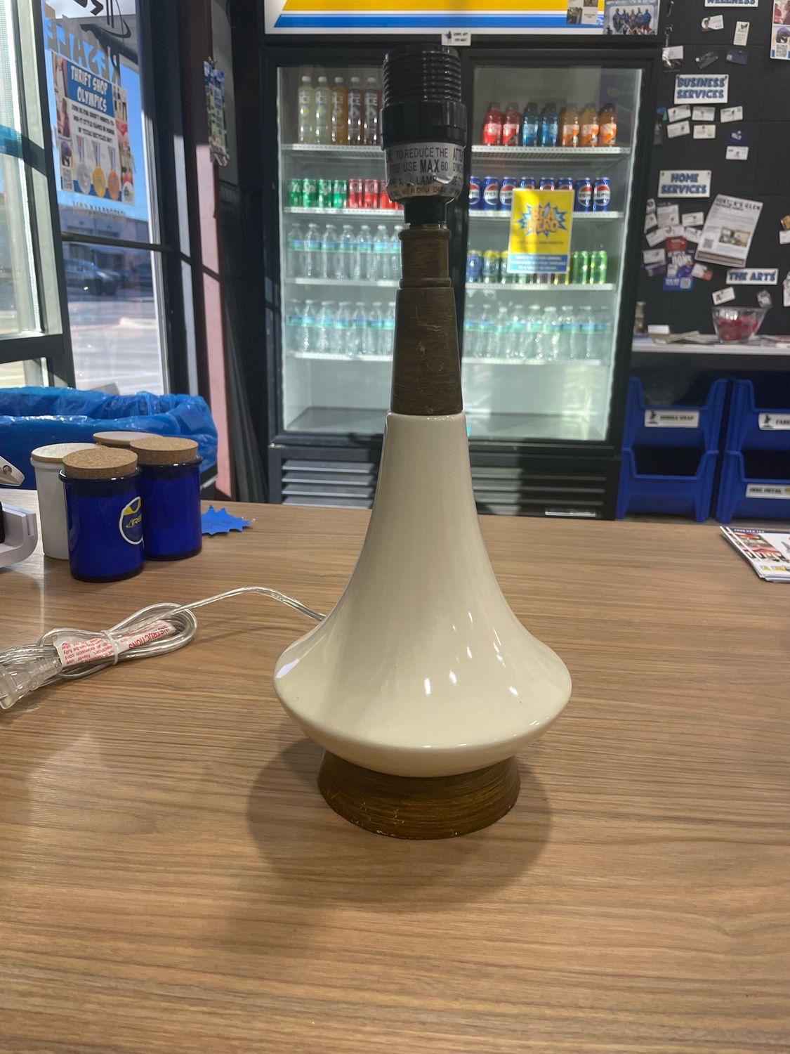 Brown And White Lamp