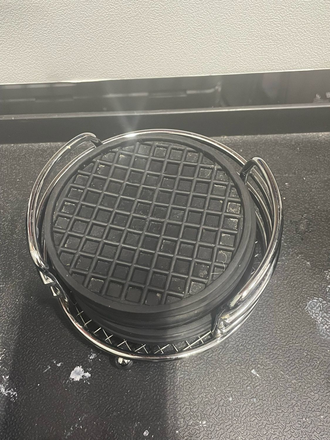 Rubber/metal Coaster Set