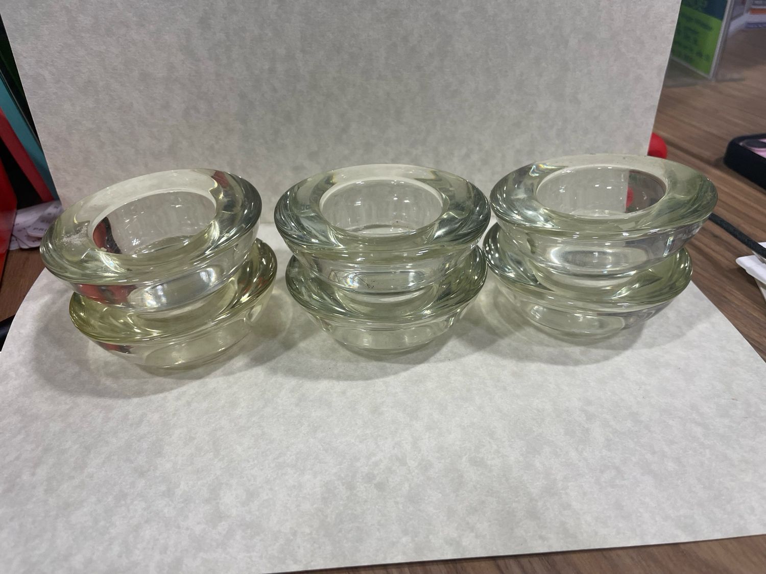 6 Pc Glass Candle Holder Set