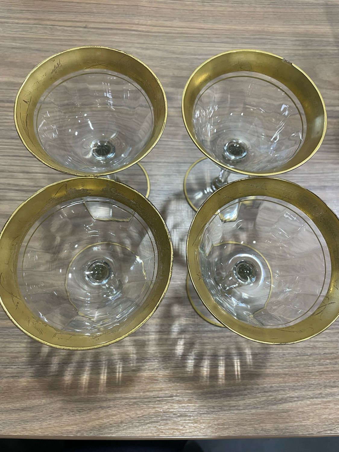 Gold Rimmed Cocktail Glass Set Of 4