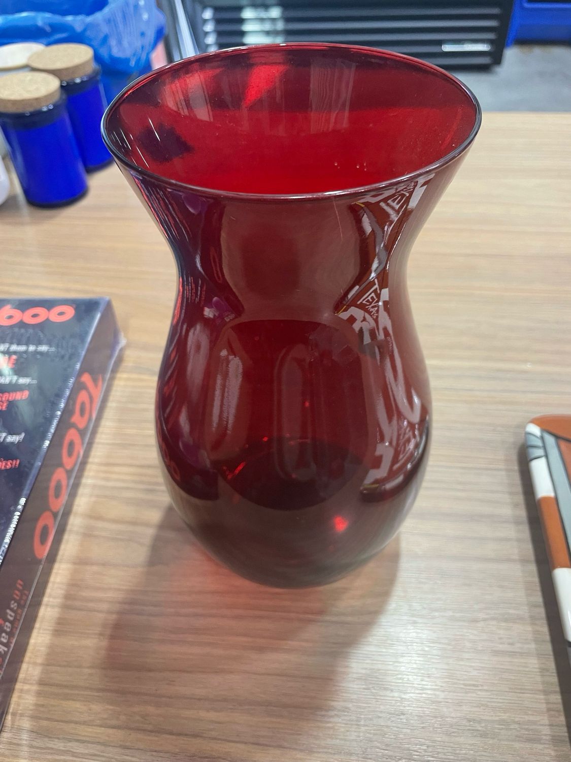 Red Glass Vase