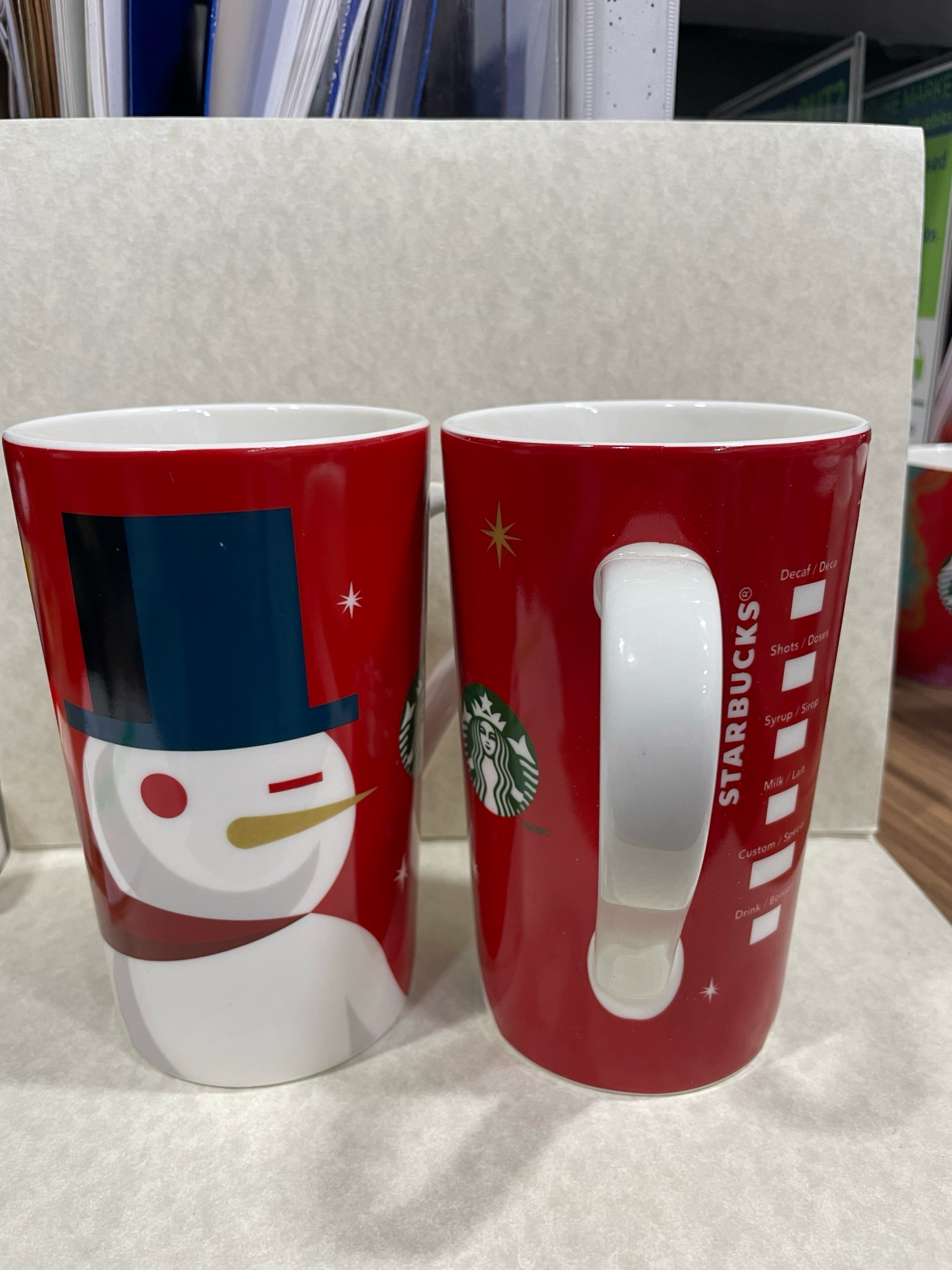 Winking Santa Starbucks Mug