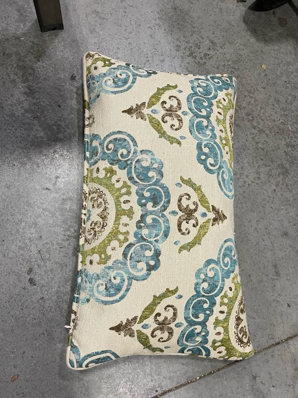 Blue And White Pillow