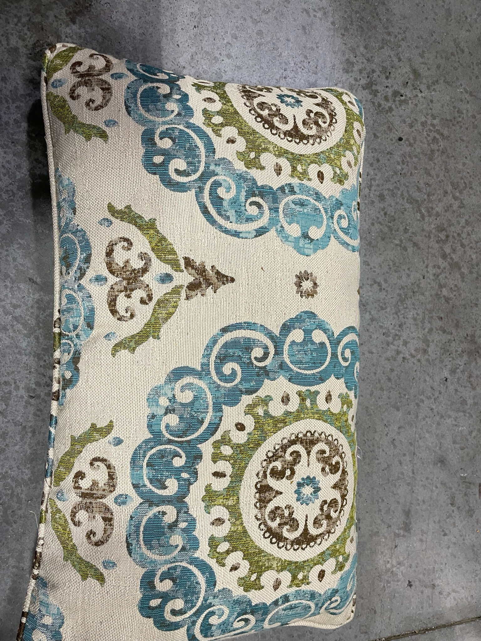 Blue And White Pillow