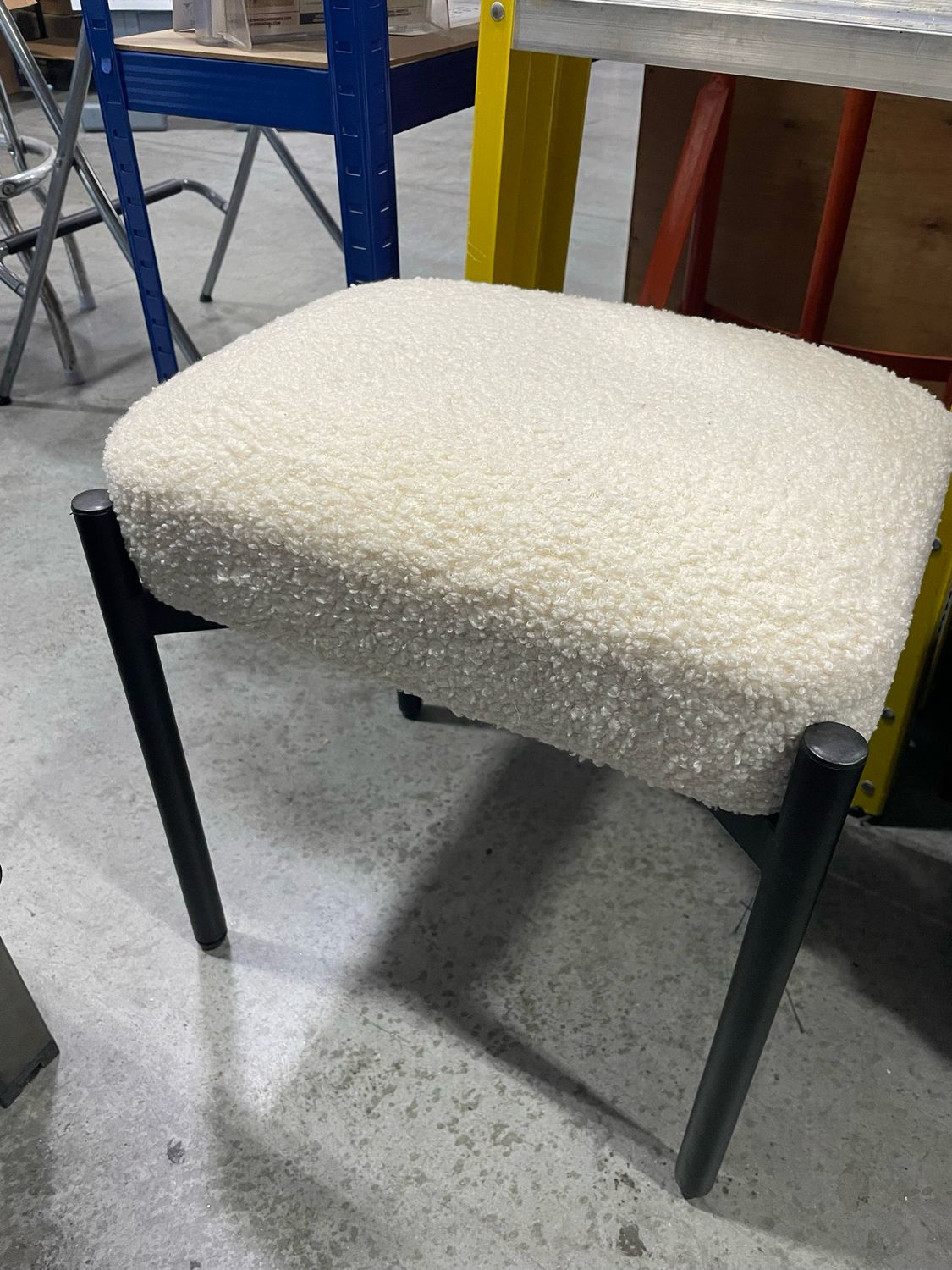 White Vanity Stool
