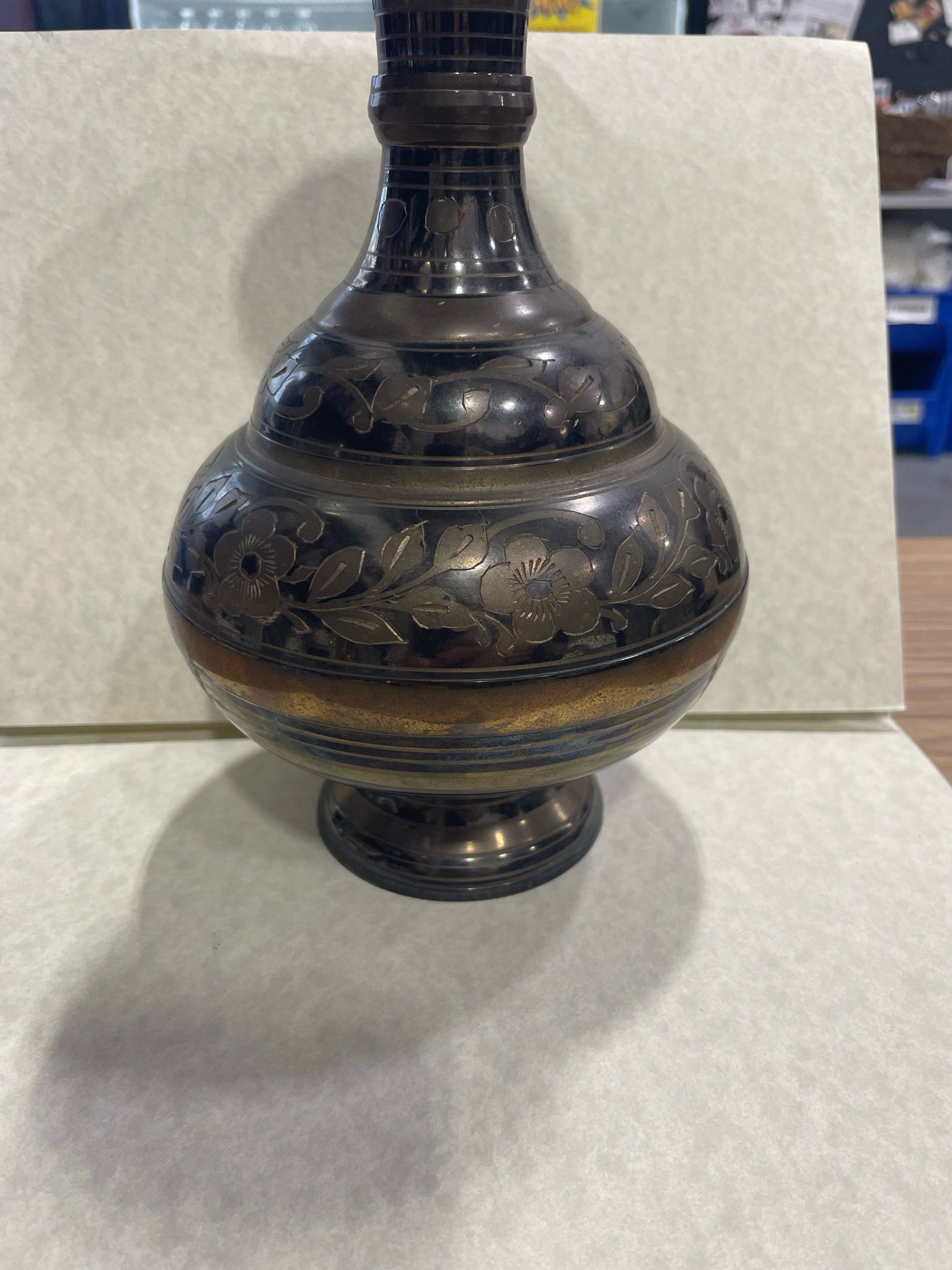 Vintage Solid Brass Decor Vessel