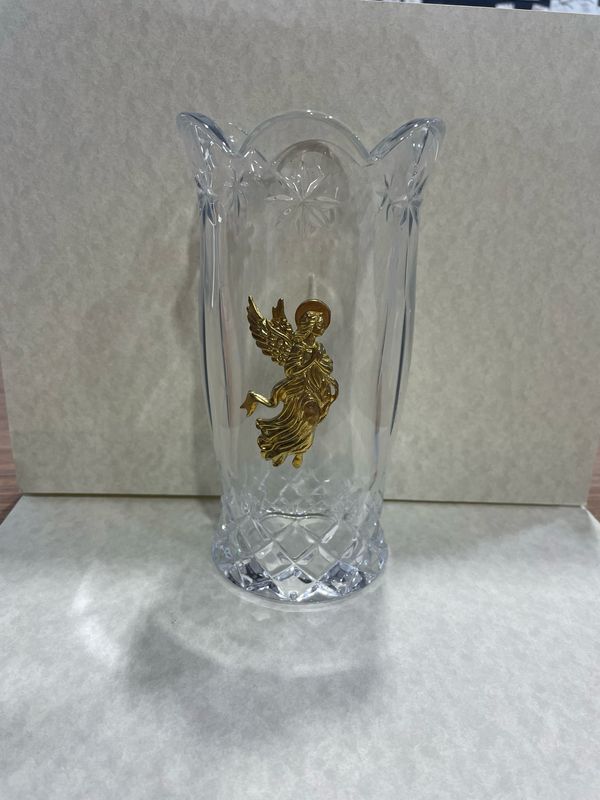 Vintage Bohemian Lead Crystal Candleholder