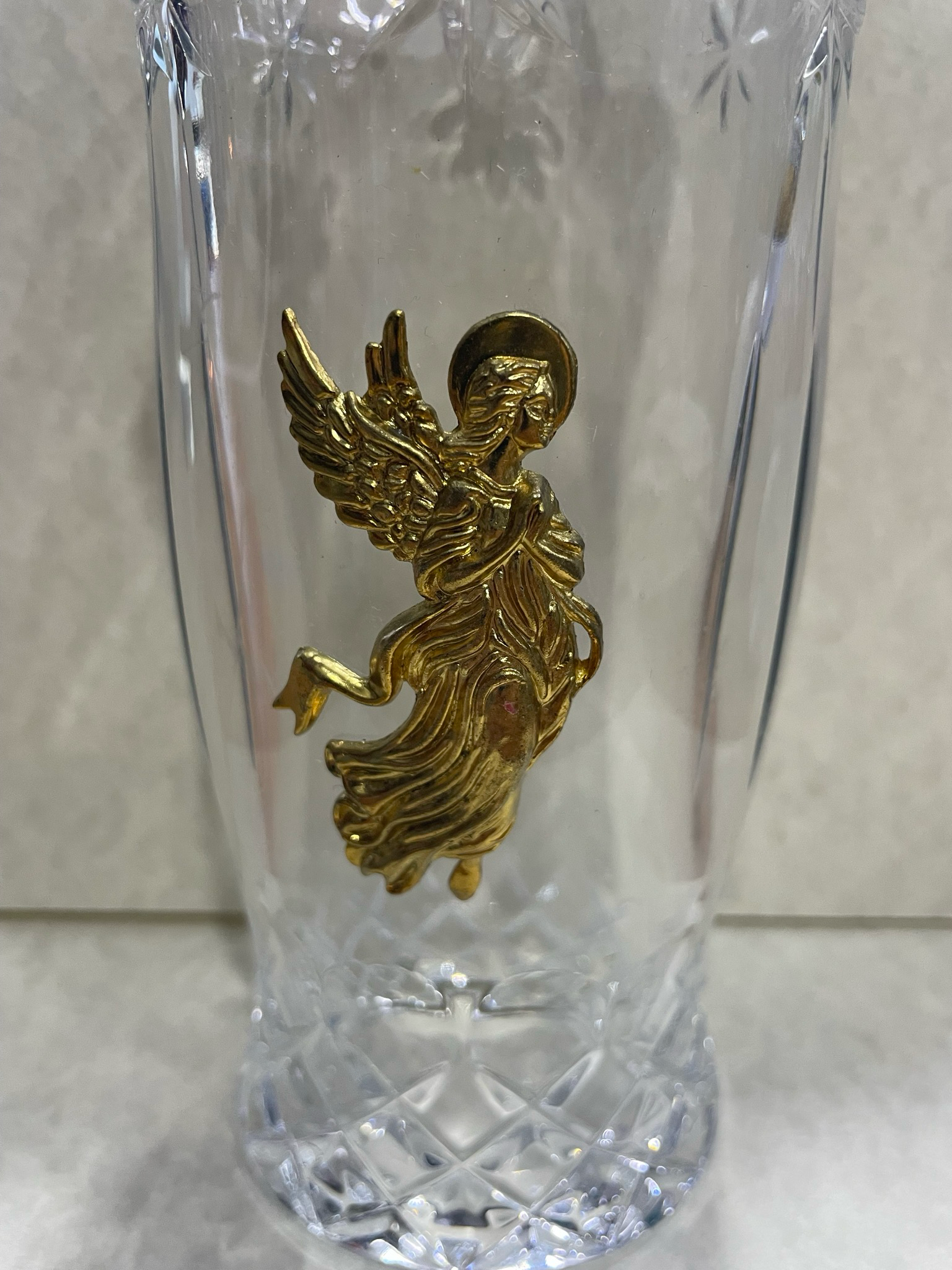 Vintage Bohemian Lead Crystal Candleholder